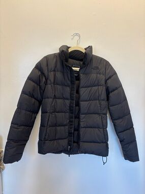 The North Face Black Quilted Jacket with High Collar